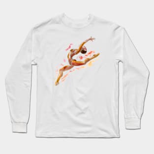 Leaping Gymnast Long Sleeve T-Shirt